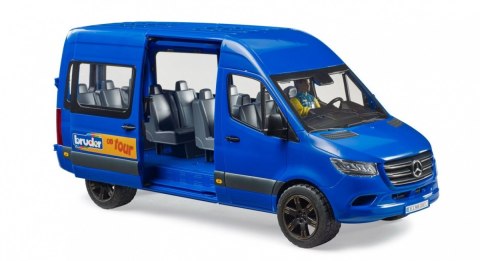 Samochód Mercedes Benz Sprinter minibus niebieski z kierowcą BRUDER