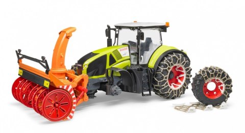 Traktor Claas Axion 950 z plugiem snieznym BRUDER