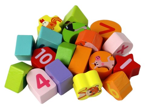 Drewniany Sorter Na Kółkach Edukacyjny Kształty Figury Geometryczne LEAN Toys