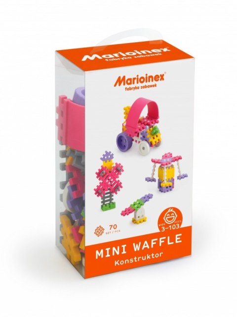 Klocki waffle mini 70 sztuk dziewczynka Marioinex