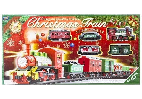 Kolejka christmas train na baterie 430cm LEAN Toys