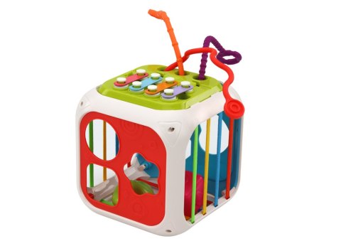 Kostka Edukacyjna Dla Niemowląt Sorter Klocki Cymbałki 7w1 LEAN Toys