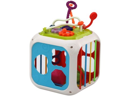 Kostka Edukacyjna Dla Niemowląt Sorter Klocki Cymbałki 7w1 LEAN Toys