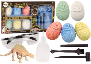 Zestaw Archeologiczny Jaja Dinozaurów 6 Szt Narzędzia Okulary LEAN TOYS