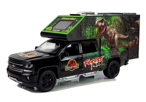 Camper z Dinozaurami 1:32 Czarny LEAN Toys