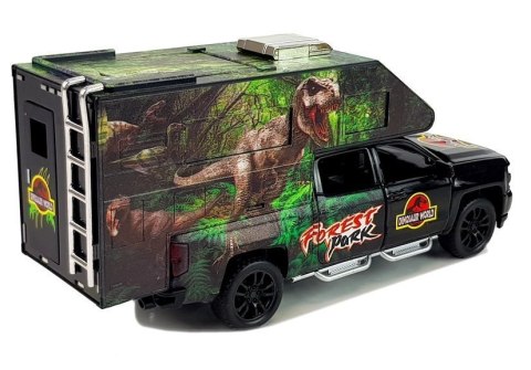 Camper z Dinozaurami 1:32 Czarny LEAN Toys