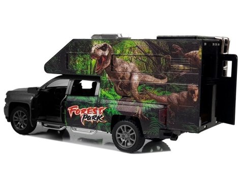 Camper z Dinozaurami 1:32 Czarny LEAN Toys