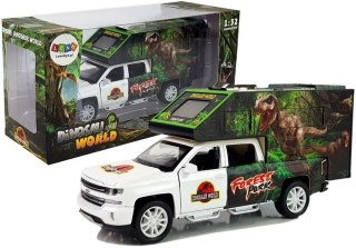 Camper z Dinozaurami Biały LEAN Toys