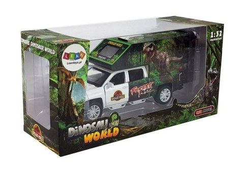 Camper z Dinozaurami Biały LEAN Toys