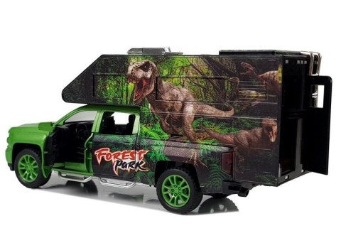 Camper z Dinozaurami Zielony LEAN Toys