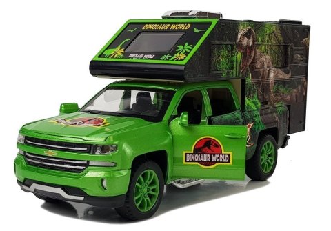 Camper z Dinozaurami Zielony LEAN Toys