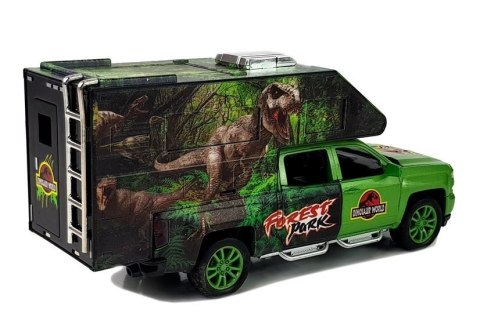 Camper z Dinozaurami Zielony LEAN Toys