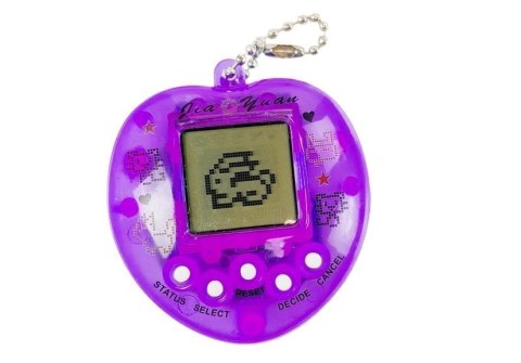 Gra Elektroniczna Tamagotchi Fioletowa z krótkim łańcuszkiem LEAN TOYS