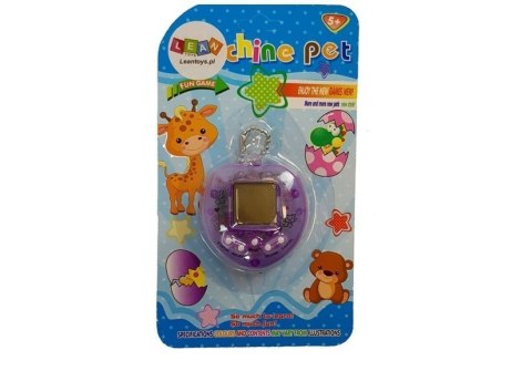 Gra Elektroniczna Tamagotchi Fioletowa z krótkim łańcuszkiem LEAN TOYS