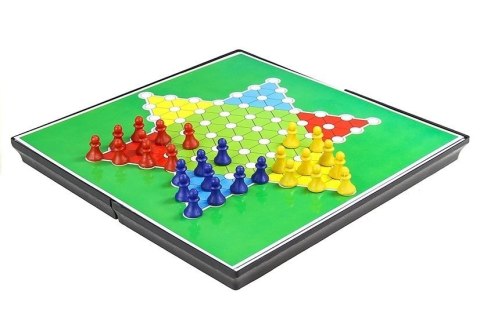 Gry 7w1 Zestaw Gier Planszowych Ludo Warcaby LEAN TOYS