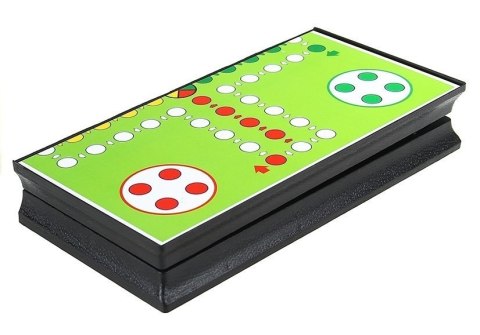 Gry 7w1 Zestaw Gier Planszowych Ludo Warcaby LEAN TOYS