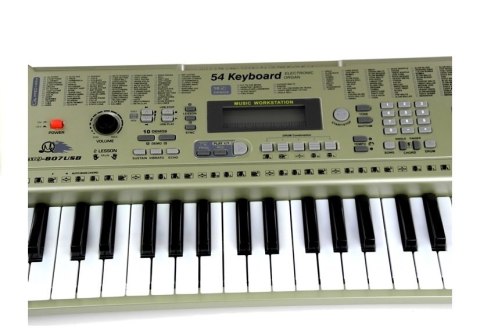 Keyboard MQ807 Organy Pianinko + Mikrofon USB LEAN Toys