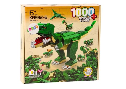 Klocki Konstrukcyjne Dinozaury 6w1 Zestaw DIY Dinozaur 1000 ele. LEAN Toys