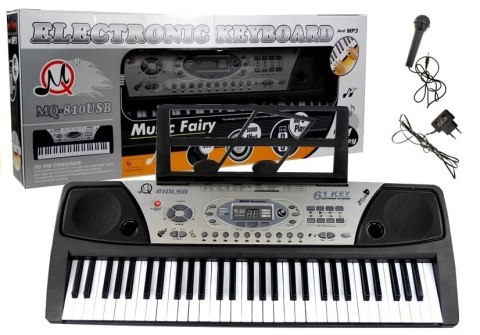 Organy Keyboard + Mikrofon Zasilacz MQ-810 MP3 LEAN Toys