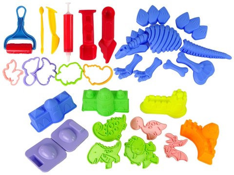 Piasek Kinetyczny Zestaw z Foremkami Dinozaury LEAN Toys