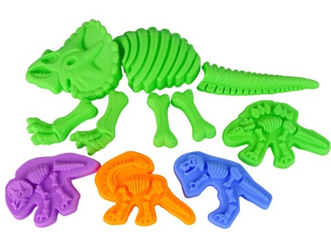 Piasek Kinetyczny Zestaw z Foremkami Dinozaury LEAN Toys