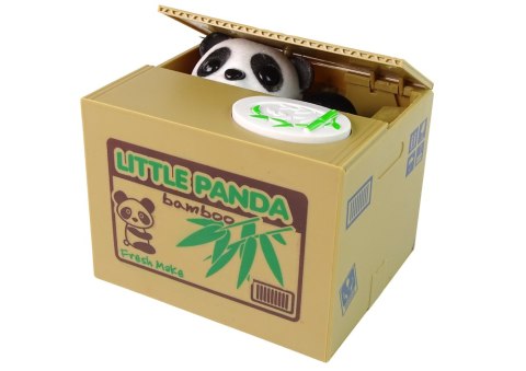 Skarbonka Panda Nauka Oszczędzania Bambus LEAN Toys