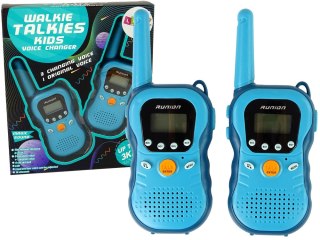 Zestaw Walkie Talkies Krótkofalówki Dla Dzieci Niebieskie 2 Szt. LEAN Toys