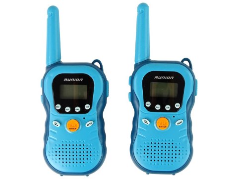 Zestaw Walkie Talkies Krótkofalówki Dla Dzieci Niebieskie 2 Szt. LEAN Toys