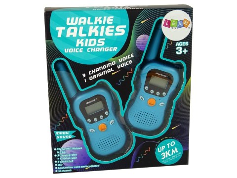 Zestaw Walkie Talkies Krótkofalówki Dla Dzieci Niebieskie 2 Szt. LEAN Toys