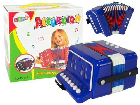 Akordeon Instrument Dla Małego Muzyka Niebieski LEAN Toys