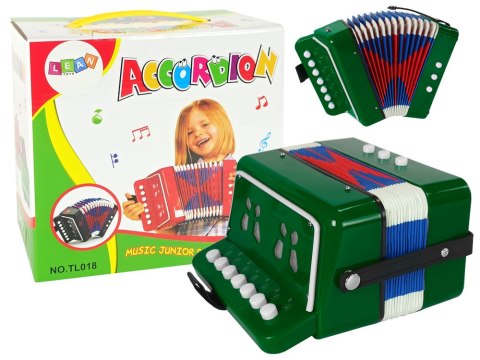 Akordeon Instrument Dla Małego Muzyka Zielony LEAN Toys