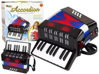 Akordeon Instrument Muzyczny Dla Dzieci Muzyka Czarny LEAN Toys