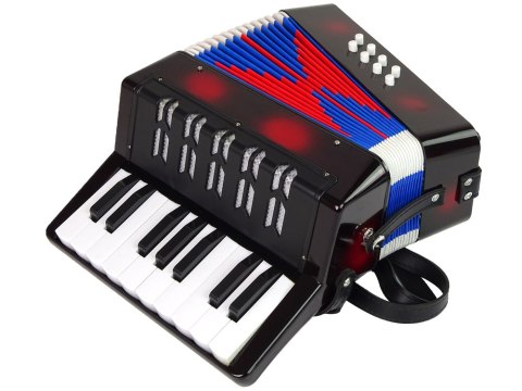 Akordeon Instrument Muzyczny Dla Dzieci Muzyka Czarny LEAN Toys