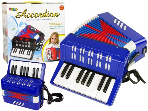 Akordeon Instrument Muzyczny Dla Dzieci Muzyka Niebieski LEAN Toys