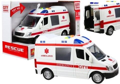 Auto Karetka Pogotowia Ambulans Efekty Gra Świeci LEAN Toys