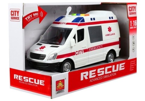 Auto Karetka Pogotowia Ambulans Efekty Gra Świeci LEAN Toys