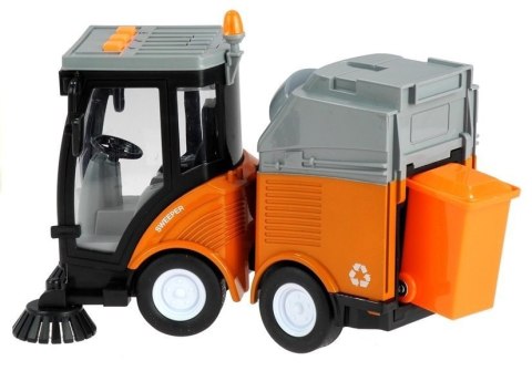 Auto Śmieciarka Zamiatarka Jeździ Gra 1:16 LEAN Toys