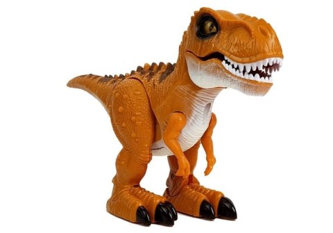 Dinozaur Zdalnie Sterowany R/C Brąz Dźwięk Światło Tyranozaur LEAN Toys