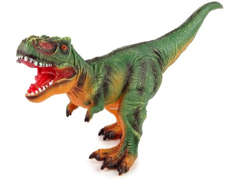 Duża Figurka Dinozaur Tyranozaur Rex Zielono- Pomarańczowy Dźwięk 60 cm Długości LEAN Toys