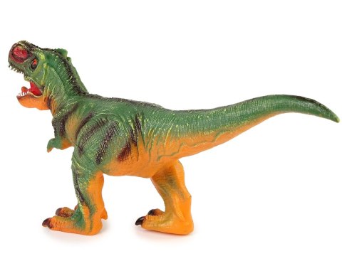 Duża Figurka Dinozaur Tyranozaur Rex Zielono- Pomarańczowy Dźwięk 60 cm Długości LEAN Toys