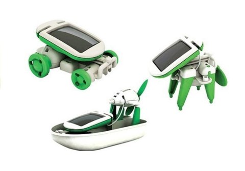 Edukacyjny Zestaw Robot Solarny Do Złożenia 6 w 1 Auto Wiatrak LEAN Toys