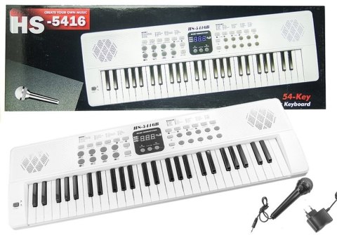 Elektryczne pianinko z mikrofonem USB LEAN Toys