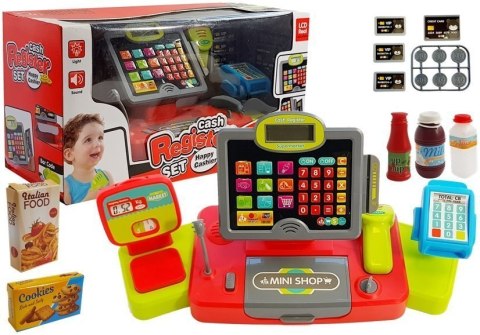 Kasa Sklepowa dla dzieci Czarno-Czerwona LEAN Toys