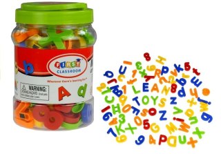 Literki Cyferki Magnetyczne w Słoiku Alfabet 78 Elementów LEAN TOYS