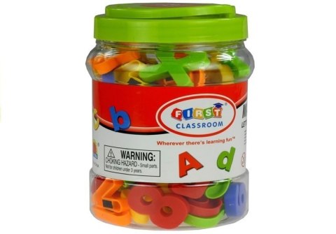 Literki Cyferki Magnetyczne w Słoiku Alfabet 78 Elementów LEAN TOYS