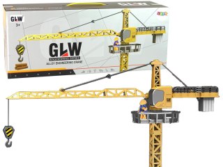 Pojazd Budowlany Żuraw Dźwig 95 cm Żółty LEAN Toys