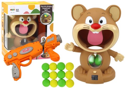 Gra Zręcznościowa Strzelanie Do Chomika Pistolet Kulki LEAN Toys