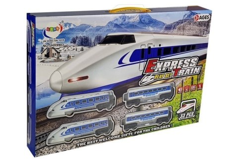 Kolejka Pociąg Pendolino Tory na Baterie z Dźwiękiem i Światłem LEAN Toys