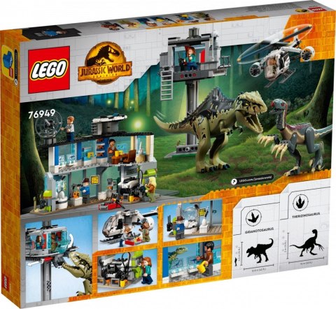 Klocki Jurassic World 76949 Atak giganotozaura i terizinozaura LEGO