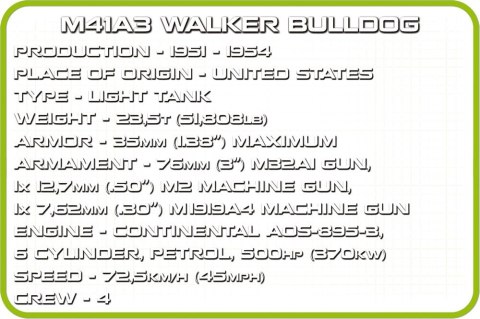 Klocki M41A3 Walker Bulldog Cobi Klocki